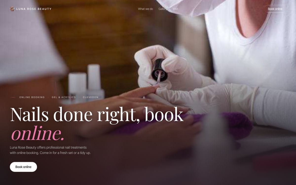 Luna Rose Beauty website
