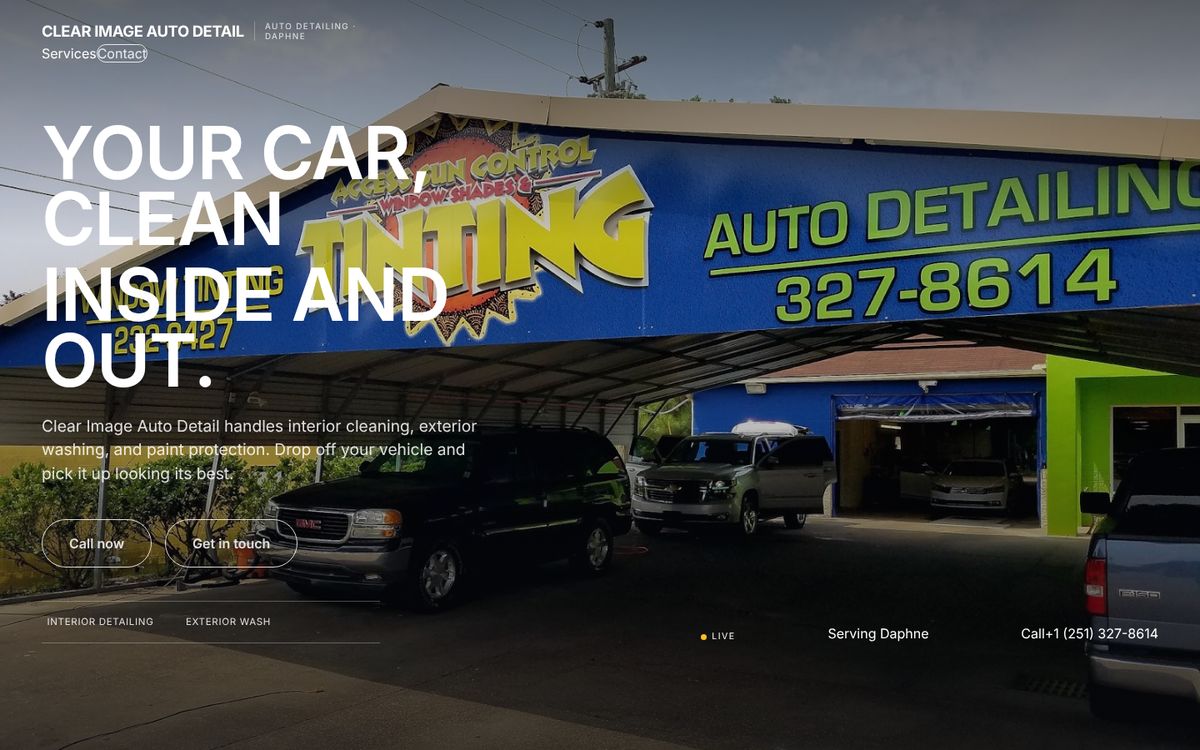 Clear Image Auto Detail website