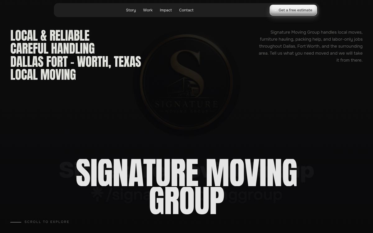 Signature Moving Group website