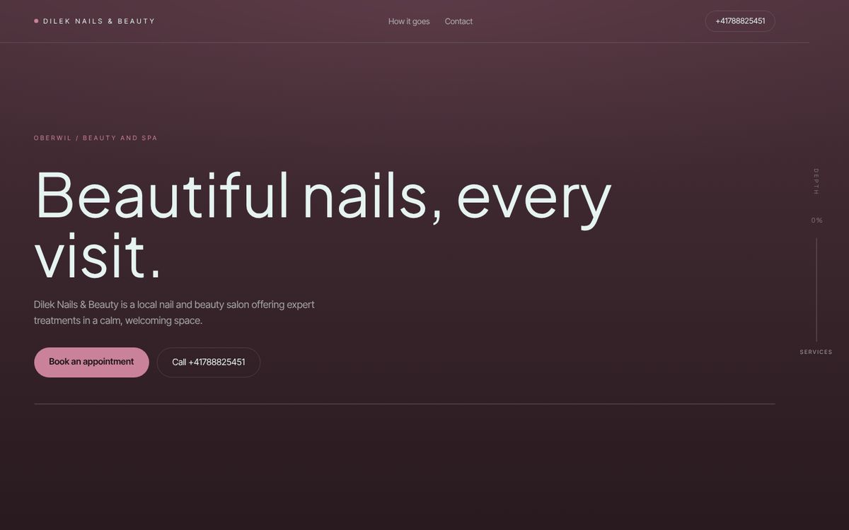 Dilek Nails & Beauty website