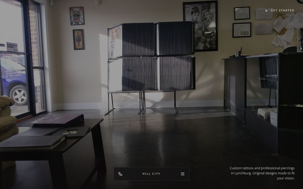 Hill City Tattoo website