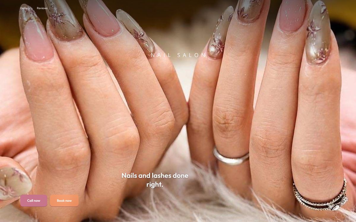Radiant Nail and Beauty website