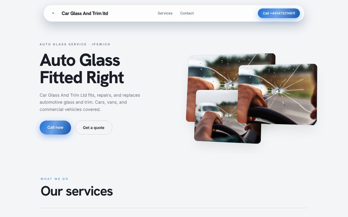Car Glass And Trim ltd website