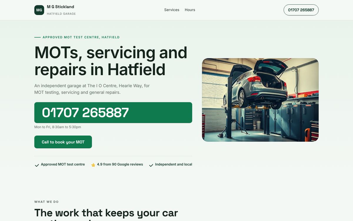 M G Stickland website