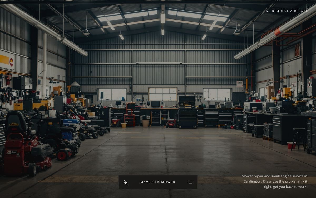 Maverick Mower Repair website